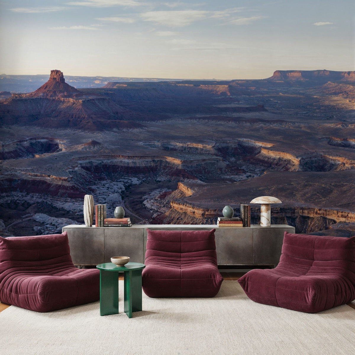 Crimson Buttes of Monument Valley Wide Mural Wallpaper - room preview 02