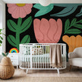 Flower Toss III Mural Wallpaper - room preview 02
