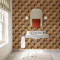 Illusion Box Marquetry, Oak Mural Wallpaper - room preview 02