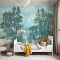 Treehouse Neighborhood Cool Mural Wallpaper - room preview 02