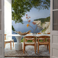Chalk Cliffs Panorama Mural Wallpaper - room preview 02