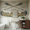Lake Sketches III Color Mural Wallpaper - room preview 02