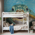 Hello Turtle, Light Blue Mural Wallpaper - room preview 02