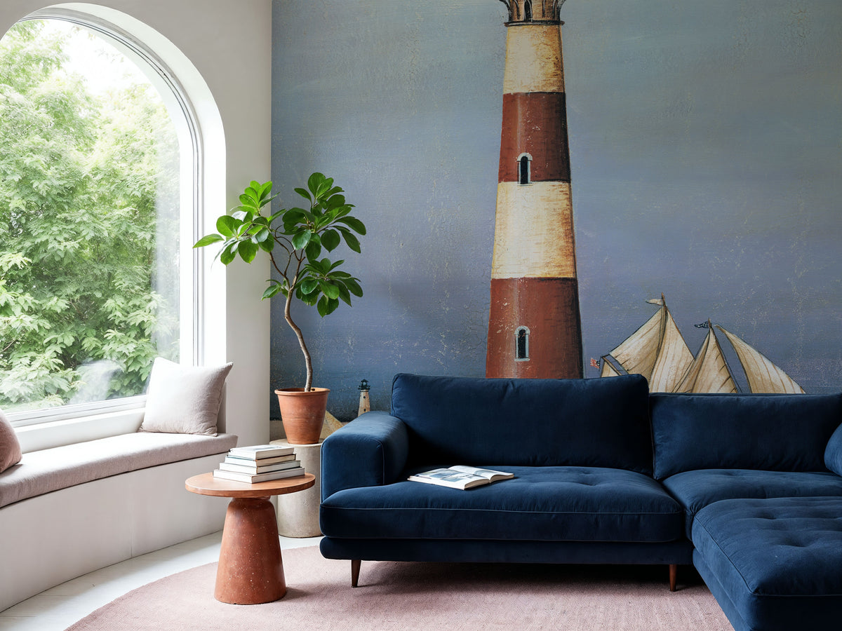Harbor Light Mural Wallpaper - room preview 02