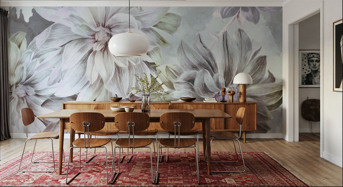 Focus on the Dahlia Mural Wallpaper - room preview 02