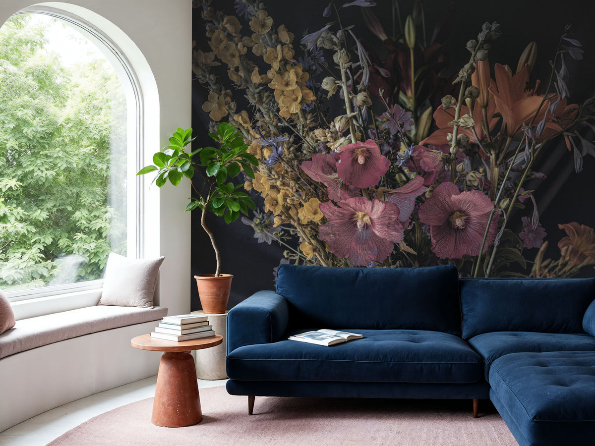 Summer Field Flow Flowers Mural Wallpaper - room preview 02