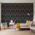 Autumn Forest Illustration, Purple Mural Wallpaper - room preview 02