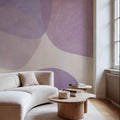 Embracing Shapes, Aura Indigo Mural Wallpaper - room preview 02
