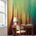 Reduced Trees Mural Wallpaper - room preview 02