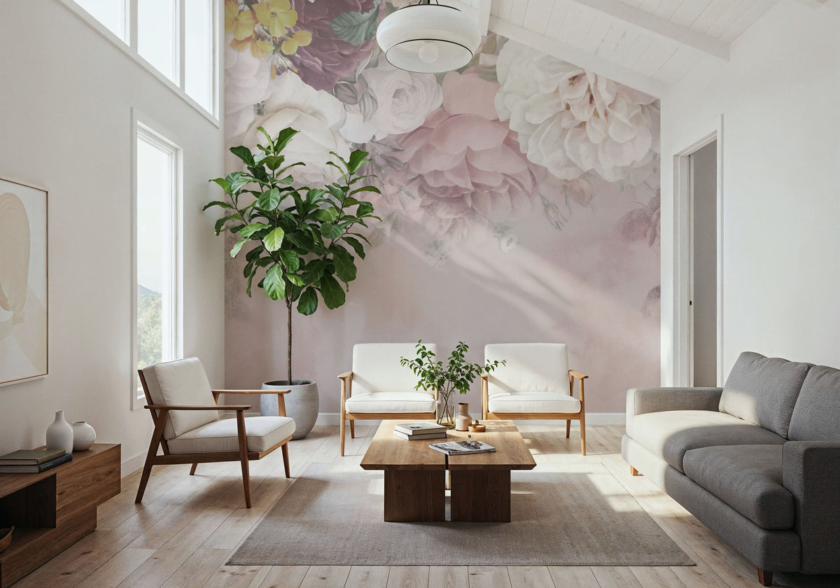 Gentle Flowers Mural Wallpaper - room preview 02