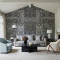 Flower Collection, Green & Blue Mural Wallpaper - room preview 02