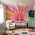 Retro Rabbit Mural Wallpaper - room preview 02