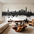 Stratford-upon-Avon England Skyline Black & White Mural Wallpaper - room preview 02