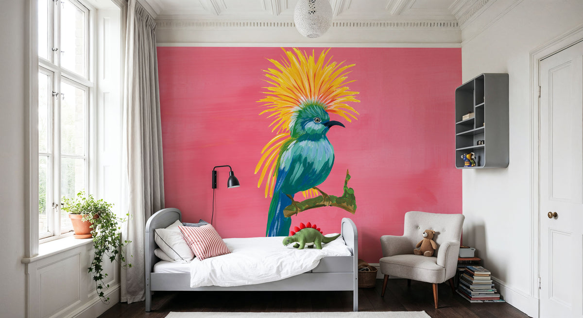 Birds of Paradise III Mural Wallpaper - room preview 02