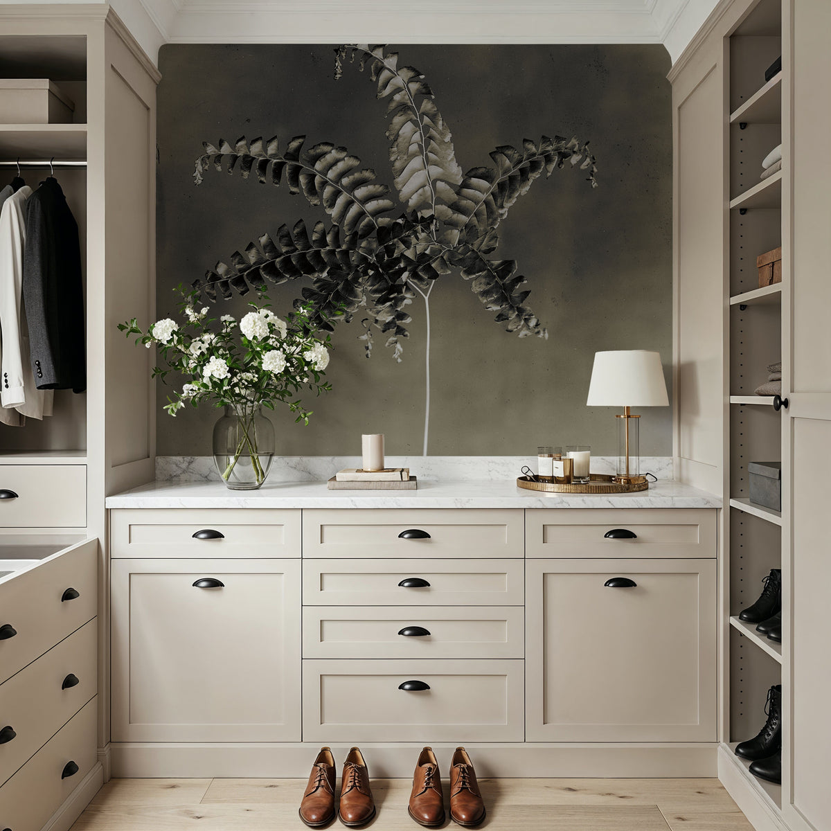 Glass Plate Botanical I Mural Wallpaper - room preview 02