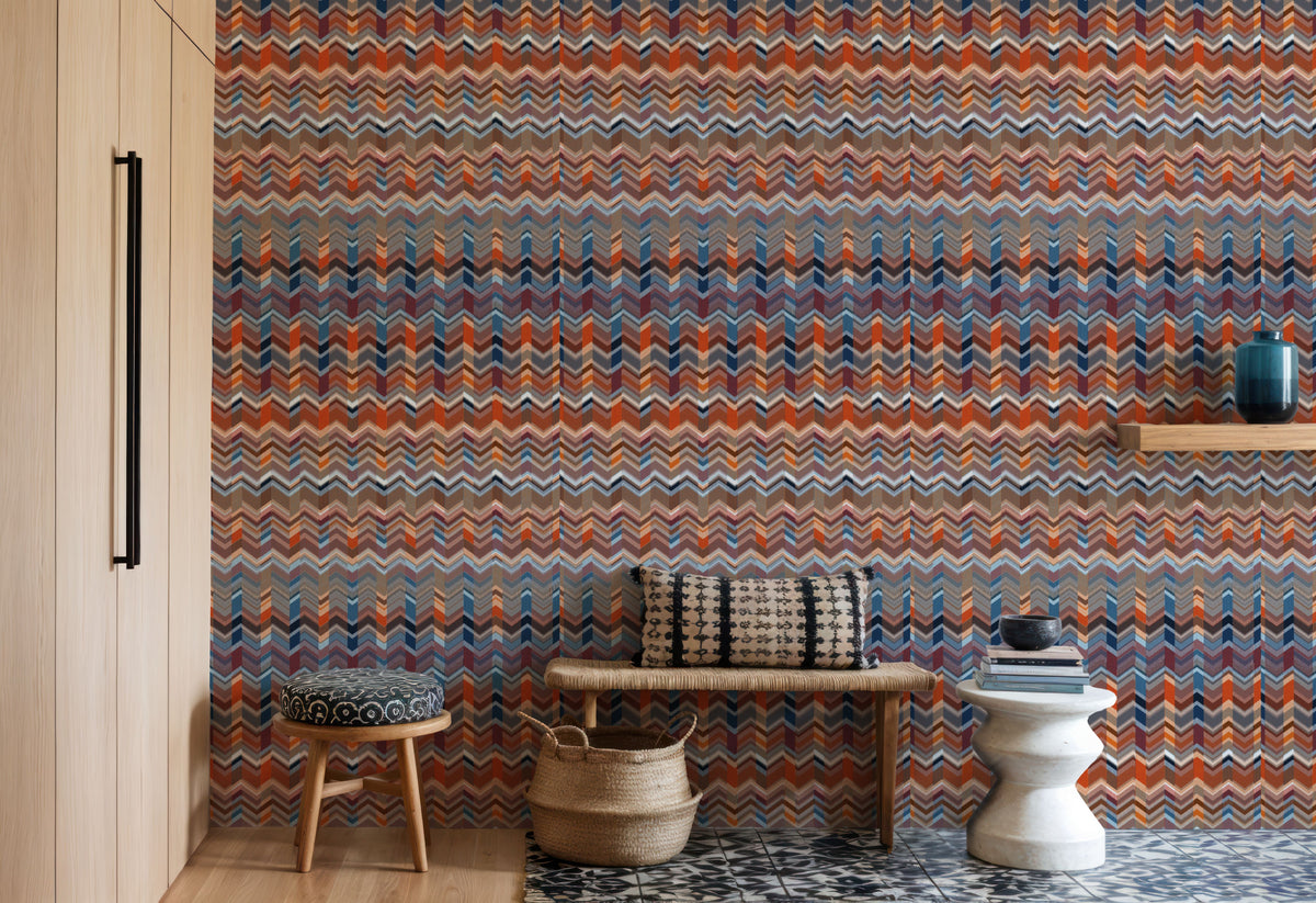 Atomic Lines Mural Wallpaper - room preview 02
