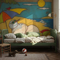 Seasonal Snowman VIII Mural Wallpaper - room preview 02