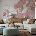 Europe Map Detailed - Tatiana Mural Wallpaper - room preview 02