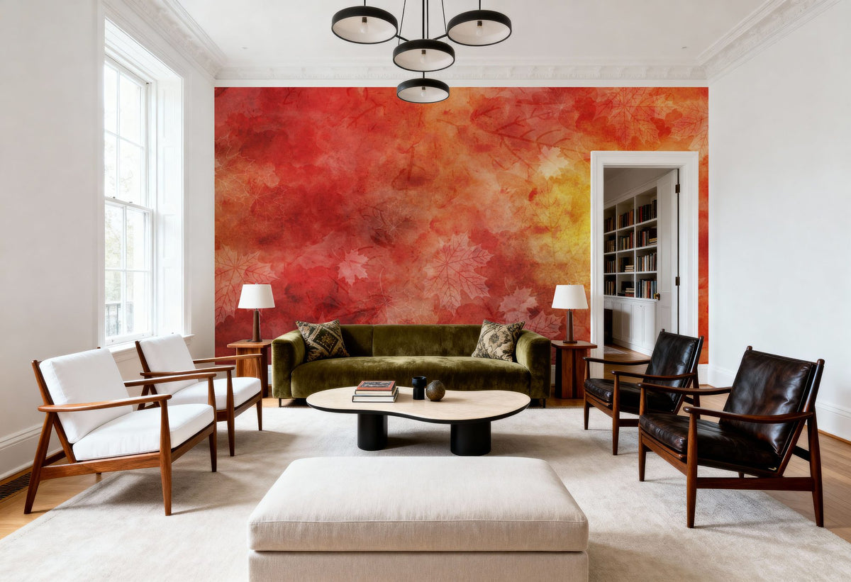 Fall Leaves Mural Wallpaper - room preview 02