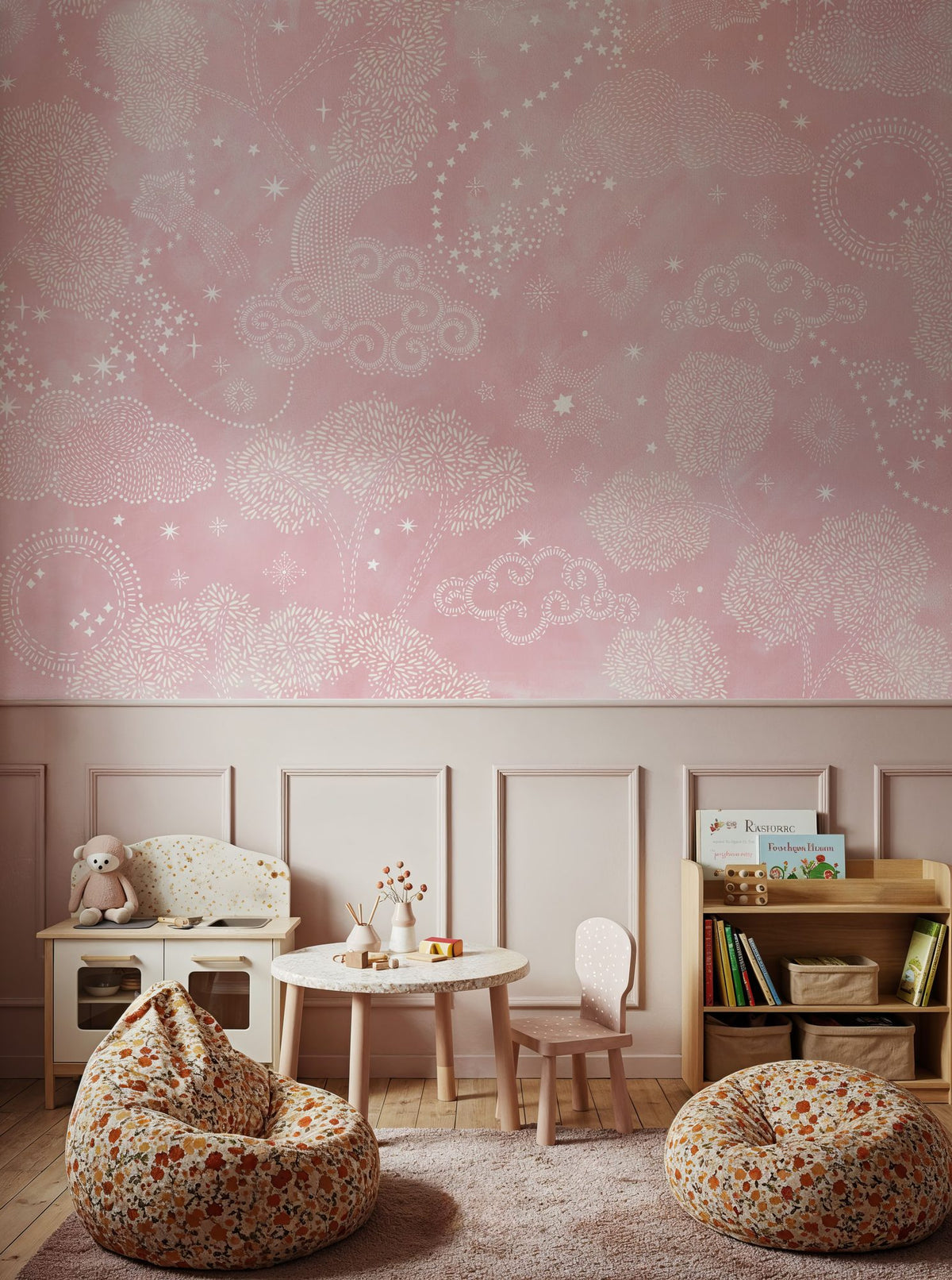 Moonlit Sky, Ballet Slippers Mural Wallpaper - room preview 02
