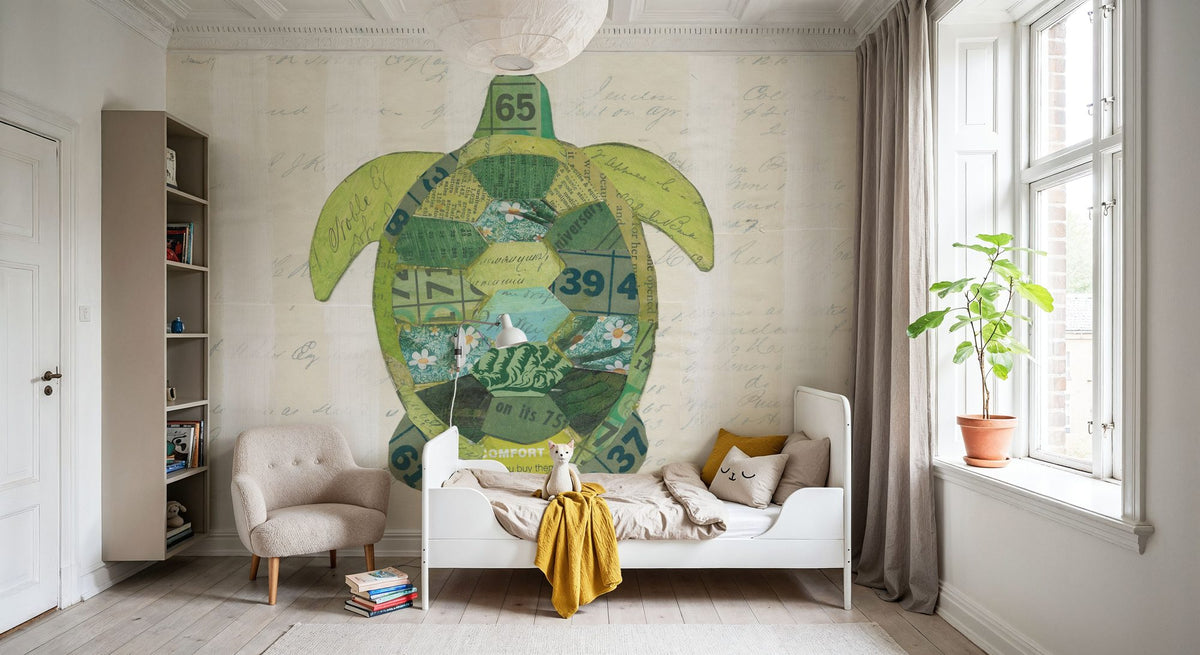 Green Oceans Mural Wallpaper - room preview 02