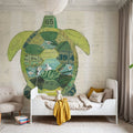 Green Oceans Mural Wallpaper - room preview 02