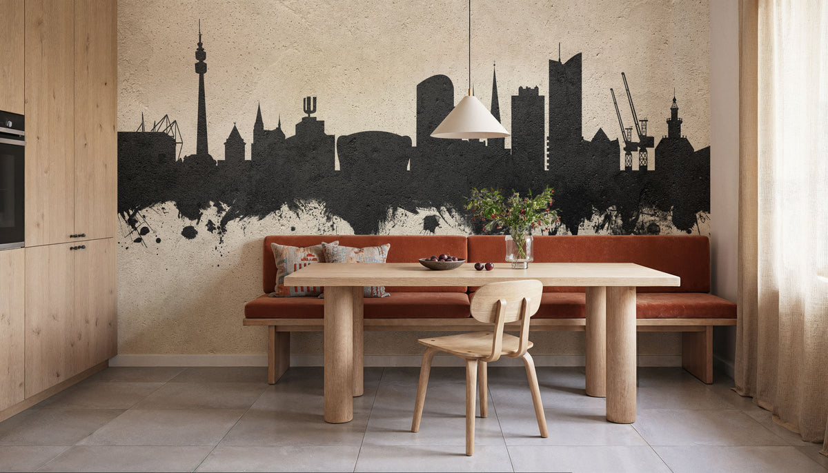 Dortmund Germany Skyline Concrete Mural Wallpaper - room preview 02
