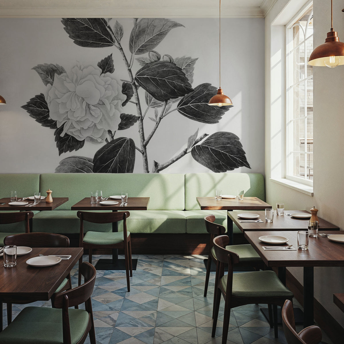 Botanical V Mural Wallpaper - room preview 02