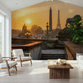 Place De La Concorde At Sunset Mural Wallpaper - room preview 02
