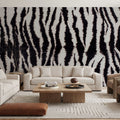 Zebra Stripes Mural Wallpaper - room preview 02