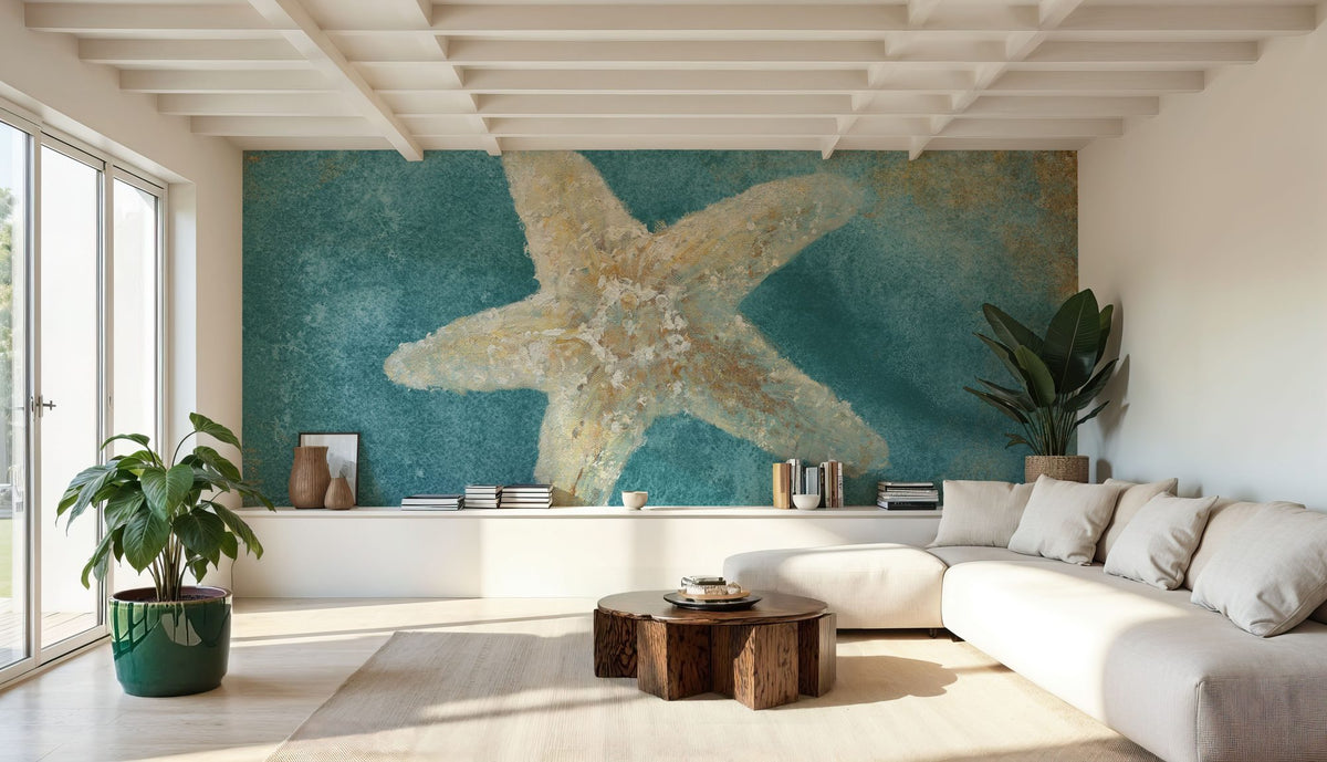 Treasures From the Sea Aqua II Mural Wallpaper - room preview 02