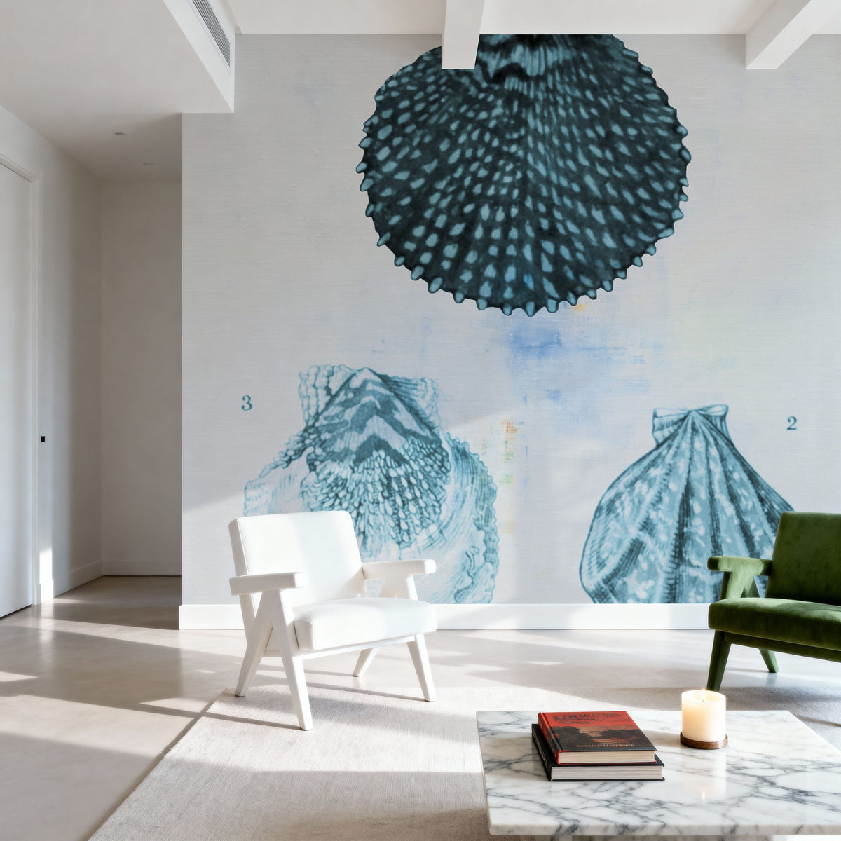 Blue Bay VII Mural Wallpaper - room preview 02