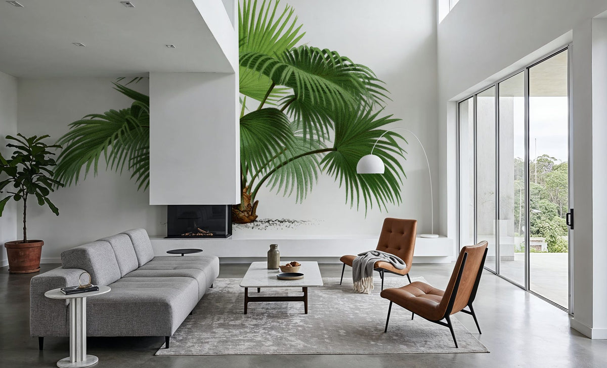 Vintage Palm Tree IV Mural Wallpaper - room preview 02