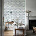 The Palm Lattice, Seafoam Mural Wallpaper - room preview 02