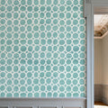 Mixed Blue Circles Inverse Mural Wallpaper - room preview 02