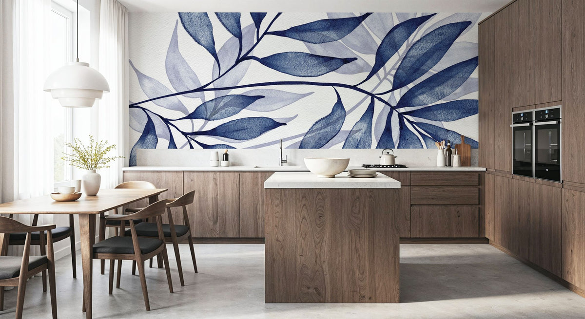 Soft Leaves I Mural Wallpaper - room preview 02