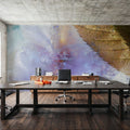 Glacial Leaf Mural Wallpaper - room preview 02