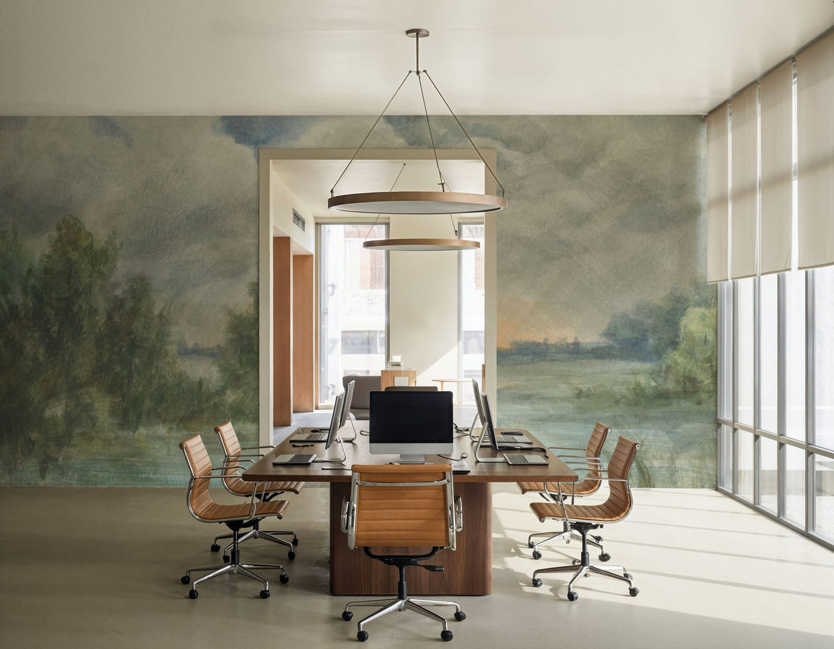 Cloudy Sky Mural Wallpaper - Neutral Tone - room preview 02