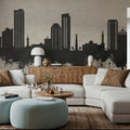Umm Al Quwain Skyline Concrete Mural Wallpaper - room preview 02