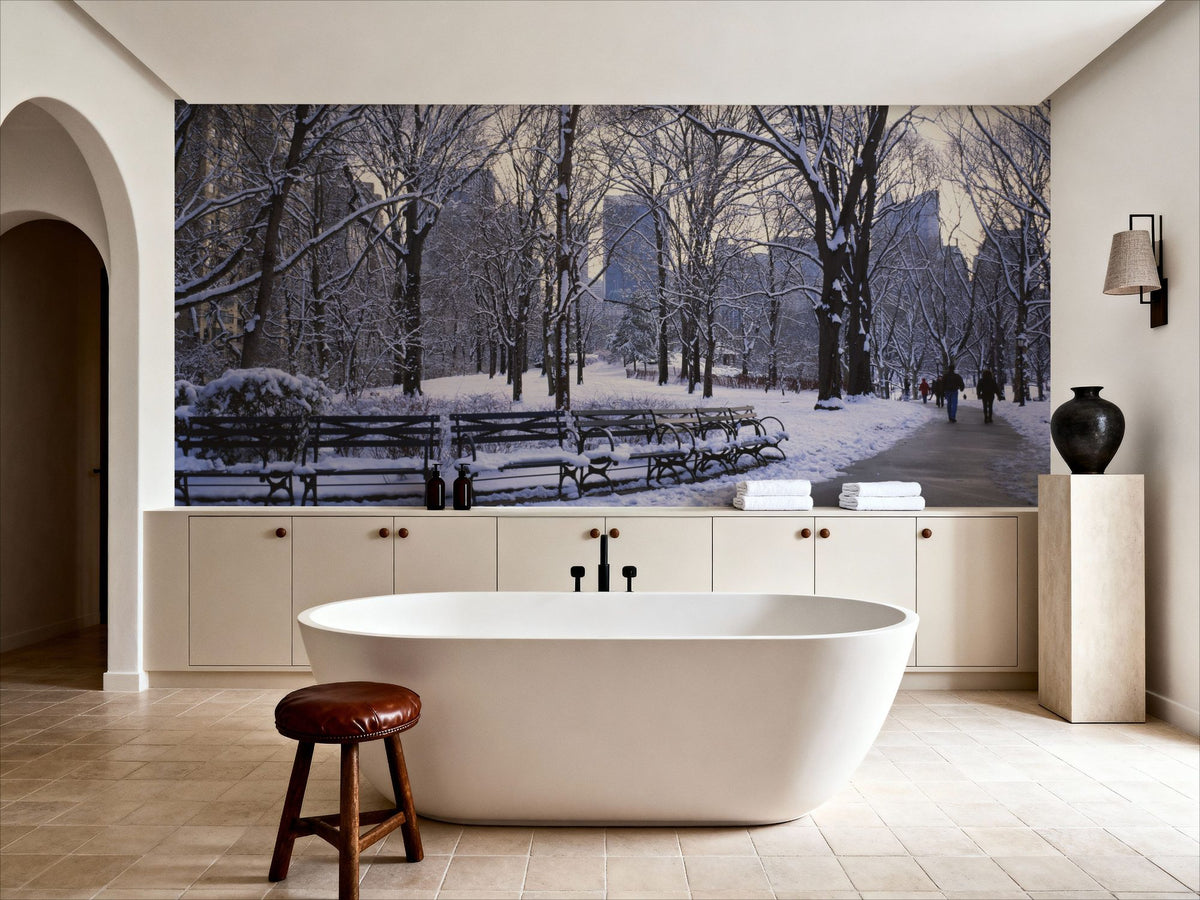 Winter Park Stroll Mural Wallpaper - room preview 02