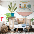 Urban Jungle Bath III Pet Mural Wallpaper - room preview 02