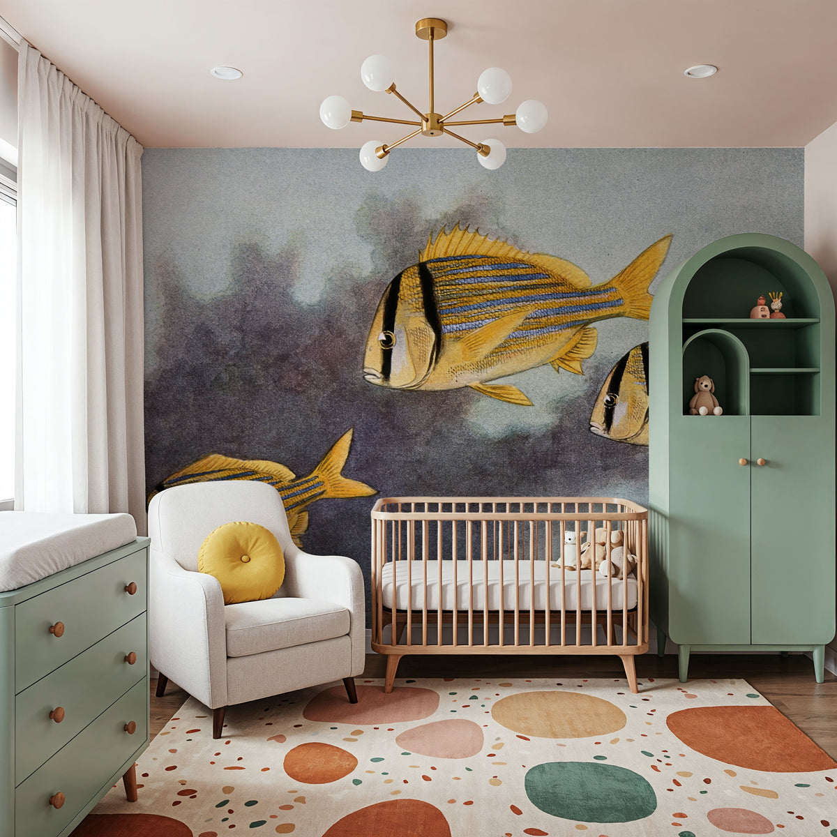 Pork Fish Mural Wallpaper - room preview 02