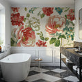 Elegant Floral V Mural Wallpaper - room preview 02