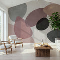 Lava Shapes, Rose Mural Wallpaper - room preview 02