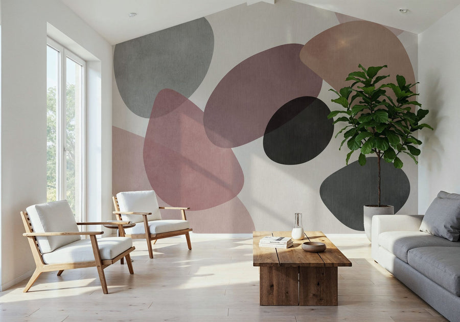 Floral Wallpaper Mural – Flower Wallpaper – Lava Shapes, Rose