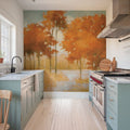 Autumn Lake Light Mural Wallpaper - room preview 02