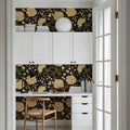 Vintage Peonies Pattern Mural Wallpaper - room preview 02