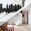 San Antonio Texas Skyline Black & White Mural Wallpaper - room preview 02