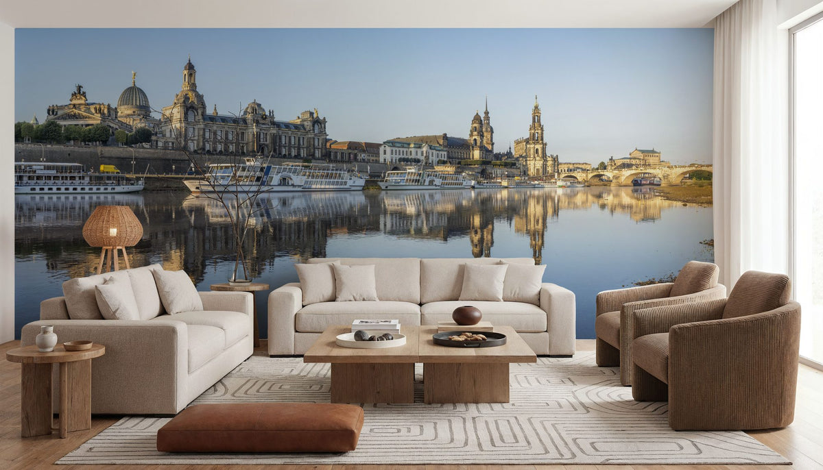 Riverside Heritage Mural Wallpaper - room preview 02