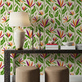Horned Tulips Mural Wallpaper - room preview 02